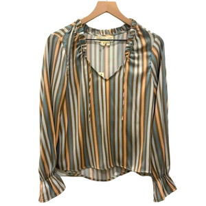 Saltwater Luxe Women’s Striped Blouse NWT Size Medium